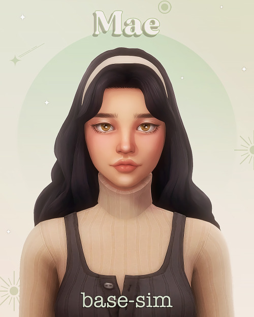 Mae (base-sim) Hello! Mae is a play-ready character with all outfits, traits & aspirations, but 