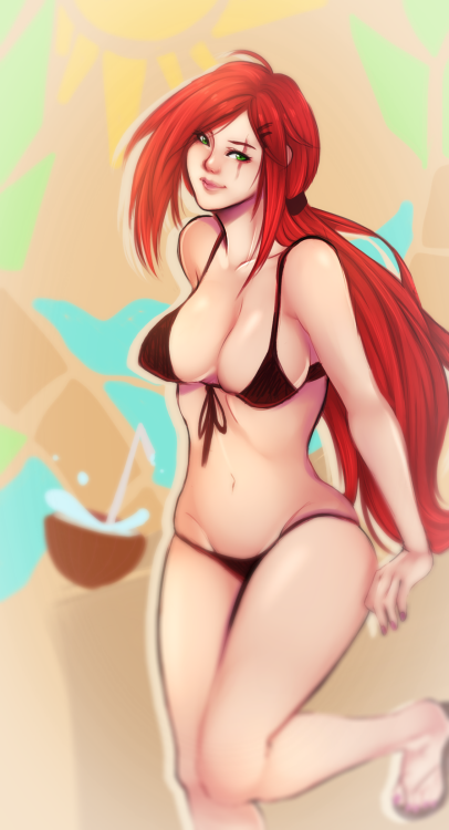 Pool Party Kata ~-~I wanted to finish this sketch so long ago oo’ there ya go uvu 