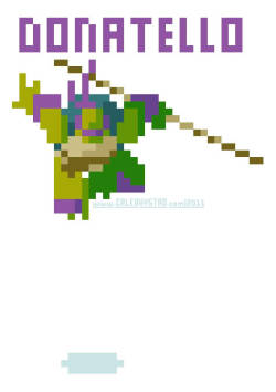 8x8pixels:  Pixel Art Donatello from waaaay back in 2011!