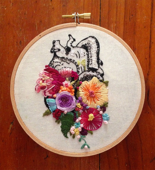 Floral Anatomy Embroideries By InherentlyRandom