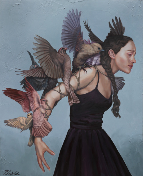 Lisa Lach-Nielsen (Danish, b. 1974, Copenhagen, Denmark) - Made Myself Some Wings, 2019, Paintings: 