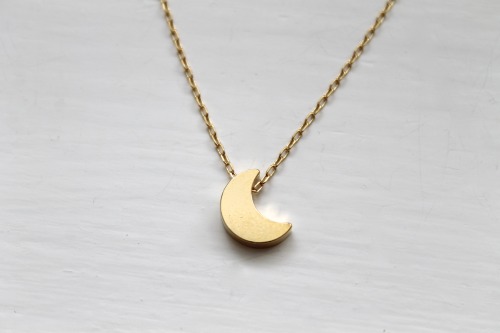 jeziejewelry:  Crescent Moon Necklace | Tiny adult photos