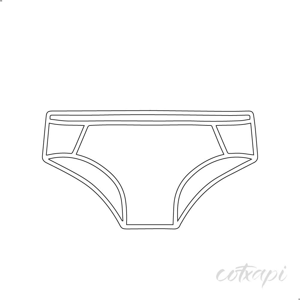 Ladies Bra Design Bikini outline Panty Underwear style in vector art