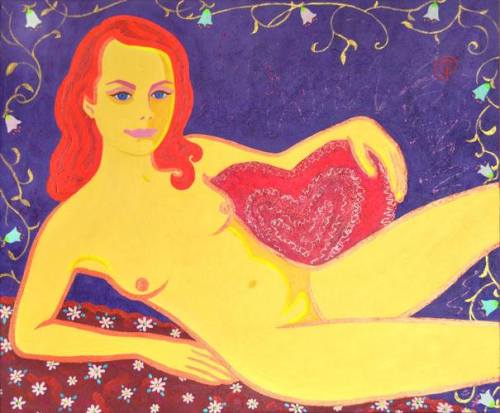 art-now-russia: Woman and a heart, Margarita Felis This is actually a portrait of my best friend, al