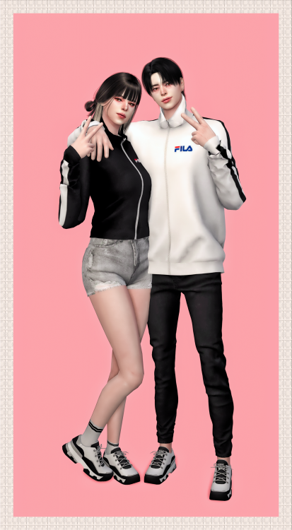 [sudal] Couple track top set▶ All lod▶ Male - 15 swatch▶ Female - 15 swatch♥ Thanks for all CC creat