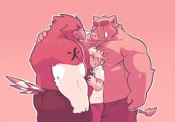 greenendorf:This is pretty much the best thing that could ever happen.Inspiration: http://qqxiong.tumblr.com/post/101584069194 Featuring Junichi and Infernous &lt;3