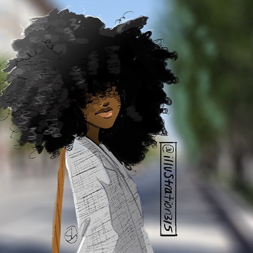 queenoftheangelarmy: afrodesiacworldwide: illustration315 IM IN LOVE OK DONT TOUCH ME