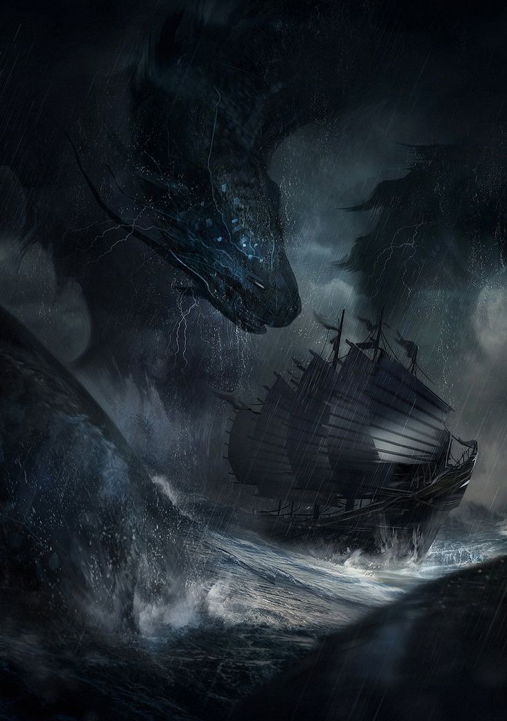 Fantasy Art Engine  A Beast in the Storm by Juan Pablo Roldan