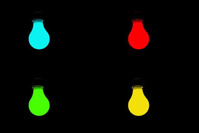 klappersacks:  4 bulbs at a party by Robert F Gabriel on Flickr. 