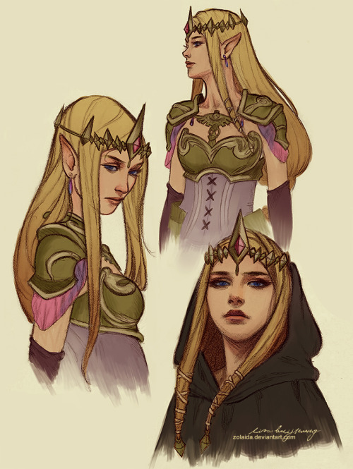 zolaida:  Finally sketched traditionally again, and what better to draw then my beloved Zelda in her new (very hard to draw) outfit! Edited in photoshop :) DeviantArtTwitterArtstationFacebook 