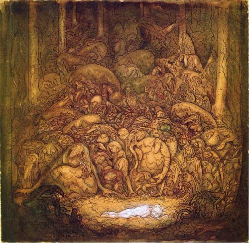 Root trolls (1917) by John Bauer (Sweden, 1882–1918), painter &amp; illustrator.  &nb