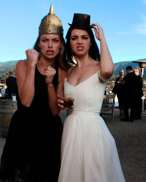 akanesource:  adelaide kane and rachel skarsten at alyssa and torrance’s wedding