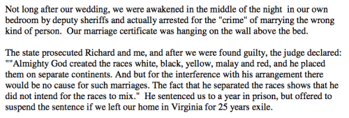 The late Mildred Loving in 2007, remembering her marriage to Richard Loving and the landmark legal c