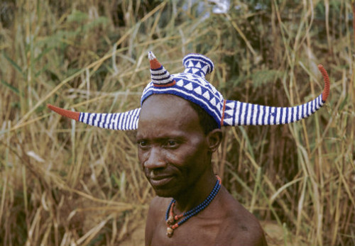 vintagecongo: Pende chief wearing misango (headdress) by Eliot Elisofon