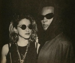 the-retro-hoe:Madonna and Grace Jones in