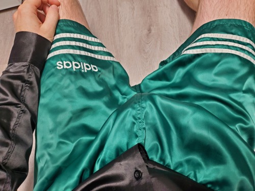 Dressed for dinner? Or for a game of soccer? You decide.My Adidas Argentina satin nylon shorts, and 