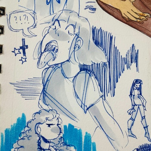 unsatisfiedjudge:  some shit doodles from a dumb camping trip 