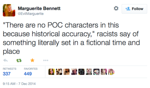 medievalpoc:belakqwa:medievalpoc:via EvilMarguerite on TwitterI’m against putting POC characters in 