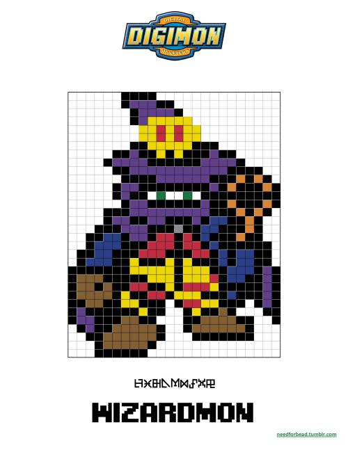 Digimon:  WizardmonDigimon is owned by Saban, Toei Animation, and Bandai.Find more Digimon perler be