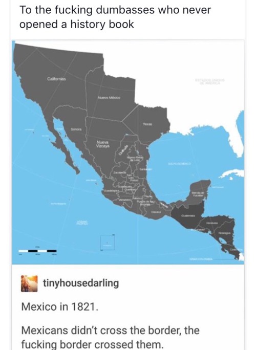 drankinwatahmelin:
assbuttsthatfondue:

caliphorniaqueen:

wassup-bihh:

Duh… wtf yu think it’s so many Spanish street names lol

^ and whole cities. Los Angeles? San Francisco? lol

^ and states. Colorado? Nevada?

Imagine believing whites are the rightful owners of a bunch of places they cant even pronounce properly 