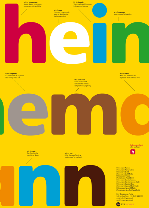 Heinemann Special Font Family The Heinemann fonts were designed by the in-house design team of Heinemann educational publishing. The focus was to create a highly legible font family for reading books and literacy products.
The Heinemann Special fonts...