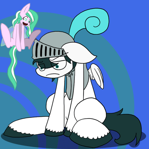 ask-knightpony:  hi-scootaloo:  ษ commission for ask-knightpony - featured is Knight and his flutterpony companion “HEY! LISTEN!” I really hope Yahoo increases the size limit for animations, it’s depressing how slow this is  Yaaaaay!!