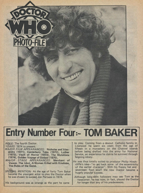 doctorwhofiles: Photo File: Tom Baker.