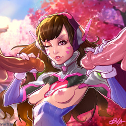 vintemart:  D.Va fro Overwatch.It didnt last long)))  Check my Patreon, i need your support!Follow me on Hentai-Foundry Will be available with psd, high res(sketch\lineart) and messy version in september pack.TWITTER with actual info about commissions