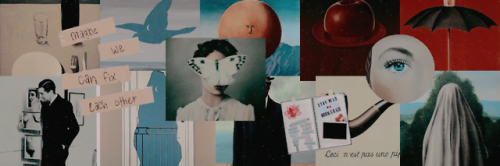 ✔ Réne Magritte Headers feita por @sitemodelsaesthetic​✔ se pegar credite//reblogue✔ não roube//use 