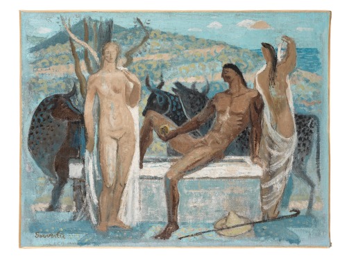 hildegardavon:Jean Souverbie, 1891-1981Judgement of Paris, 1942, oil on canvas, 50.2x64.6 cmPrivate 