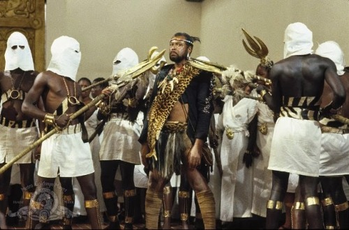 James Earl Jones as the Zulu warrior-prince Umslopagaas, “Son of Shaka,” in “Alan Quatermain and the