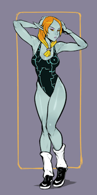 xizrax:sketch commission of a sporty MIdna.