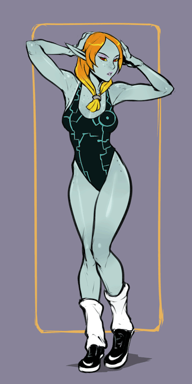 xizrax:sketch commission of a sporty MIdna. porn pictures