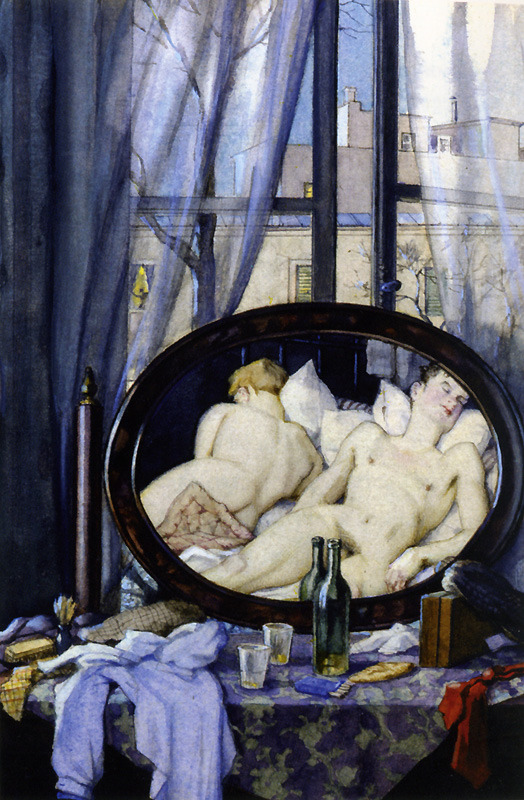 langoaurelian:  &ldquo;The Lovers&rdquo; ~ Konstantin Somov