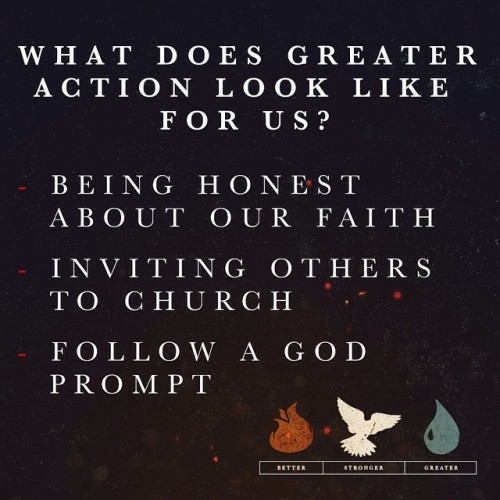 Greater action for Christians means pointing people to Jesus.