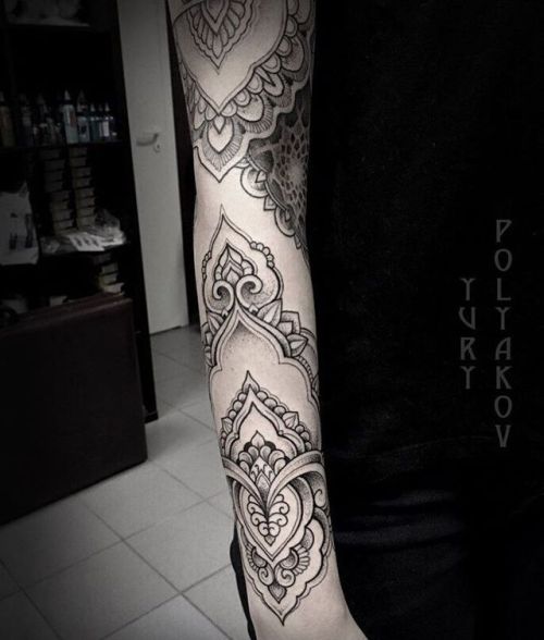 Sleeve in progress#tattoo #tatts #blacktattoo #blackink...