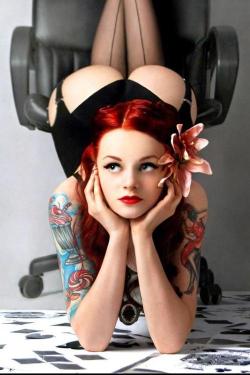 redheads-n-tattoos:  redheads-love:  love redheads? Visit http://www.gorgeous-redheads.com  Perfect!