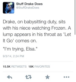 Haha shut drake says never gets old 😂