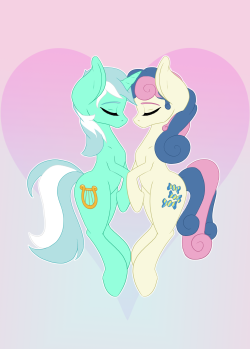 mymlpinkblot:Just a quickie of Lyra and BonBon