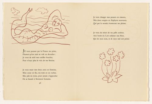 Illustrations by Henri Matisse for Florilège des Amours de Ronsard (Anthology of Love by Ronsard). P