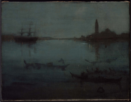James Abbott McNeill WhistlerNocturne in Blue and Silver: The Lagoon, Venice 1879-80via: MFA Boston