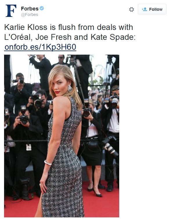 makistar:  The World’s Highest-Paid Models 20158. Karlie KlossThough Karlie Kloss