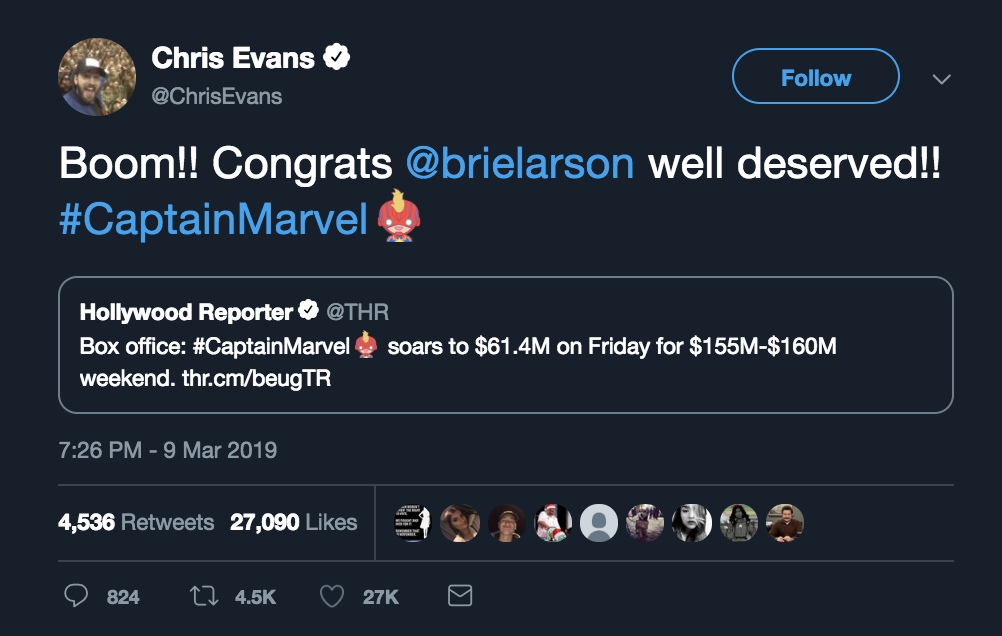 fyeahmarvel:Captains supporting Captains!