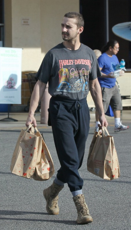 daddyfuckedme:  yoplaitintraffic:  girlwithdeathmask:  My bf Shia carrying my groceries