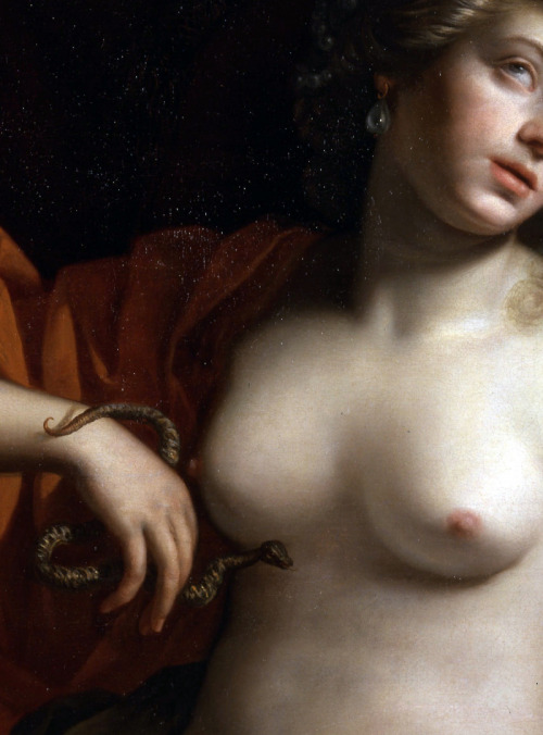 sanctuseroticartgallery: cimmerianweathers: Cleopatra (detail), by Benedetto Gennari II, 1674-75. Oi