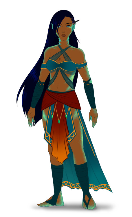 Trying to work on Nohea’s new outfit now that she’s out of Barovia! Definitely goin