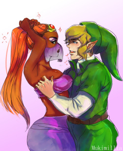 mukimillia:  Link and his Gerudo bride ♥