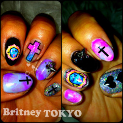 britneytokyo:  Spike nail art by Britney TOKYO ☆  ✌ ✿ ✡ ✟ ☺ ✞ TOKYO meets Hollywood ✞ ☺ ✟ ✡ ✿ ✌❄ 
