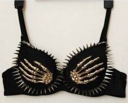 thunder-bunny:  Spiked Skeleton Hand Bra