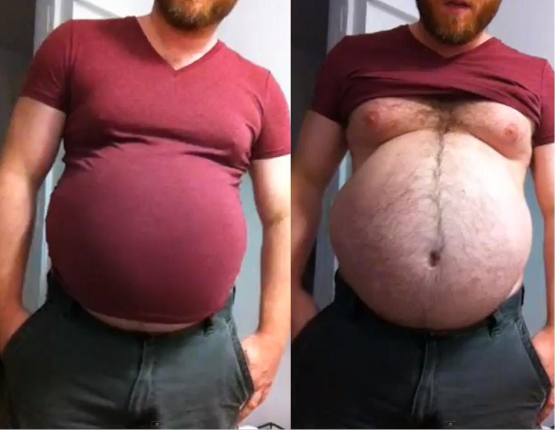 Fat man built on pizza and other food on Tumblr